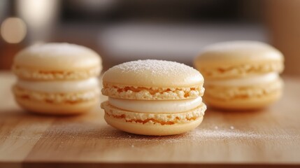 Fototapeta premium Easy French Macarons With Copy Space