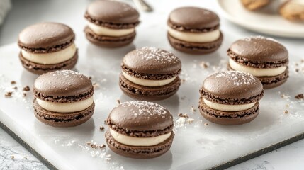 Fototapeta premium Easy French Macarons With Copy Space