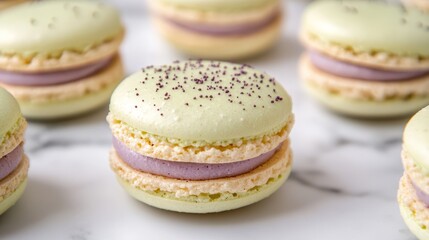 Fototapeta premium Easy French Macarons With Copy Space
