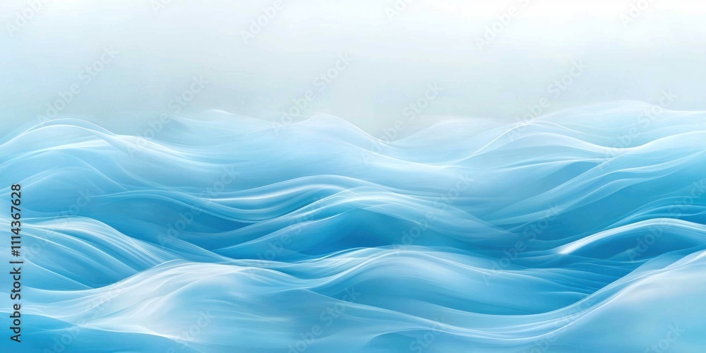 Aufkleber a calming abstract blue background with soft, flowing patterns resembling ocean waves.