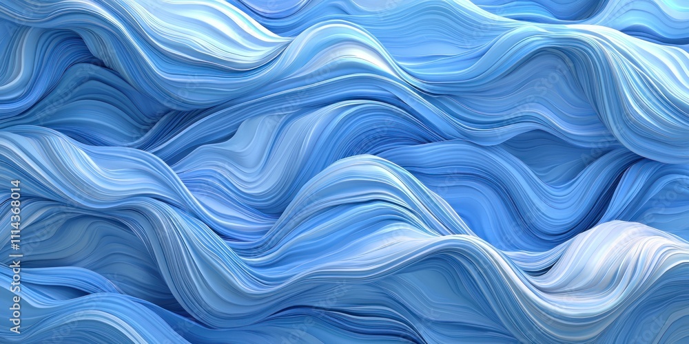 Aufkleber a calming abstract blue background with soft, flowing patterns resembling ocean waves.