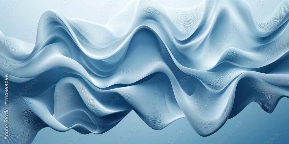 Aufkleber a calming abstract blue background with soft, flowing patterns resembling ocean waves.