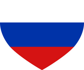 heart shaped icon Russia flag illustrator national of vector