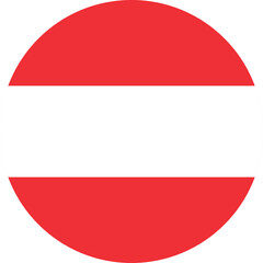 round Austria flag illustrator national of vector