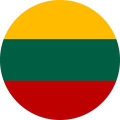 round Lithuania flag illustrator national of vector