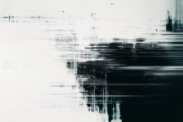 Abstract exploration of monochrome lines evoking emotion and movement in modern art. Generative AI