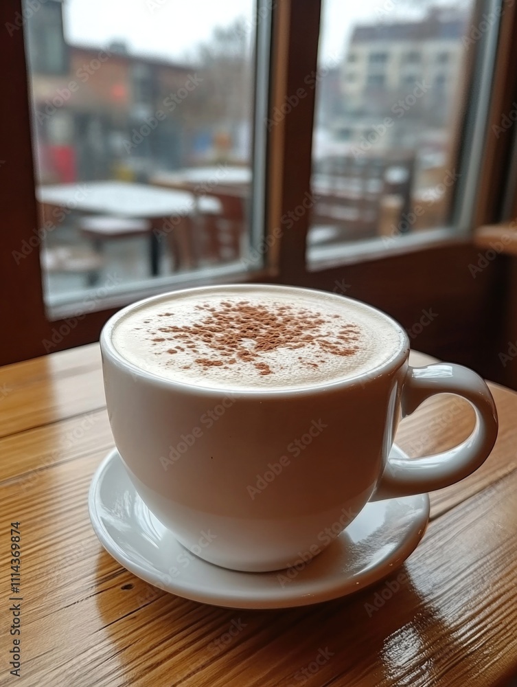 Poster Cup of Cappuccino on Saucer