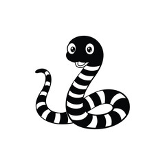 snake silhouette icon vector illustration