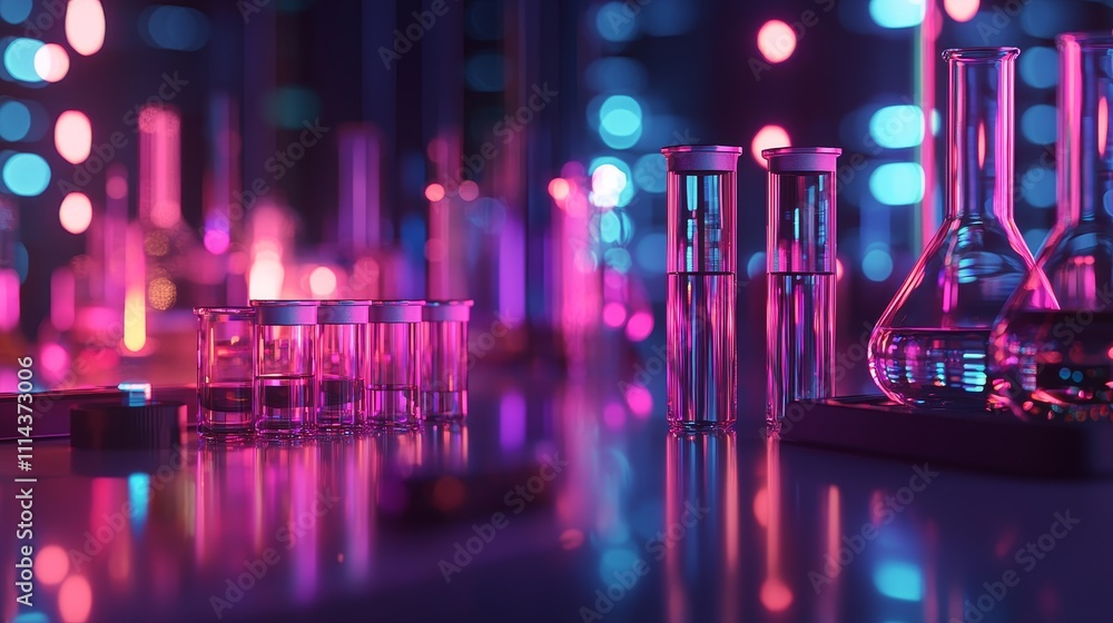 Poster a biotechnology lab processes samples by pcr in a 96-well plate