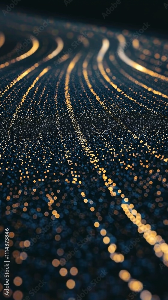 Aufkleber Soft light, abstract design, quantum data stream