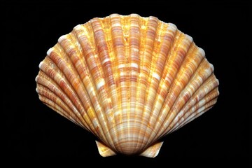 Close-up shot of a shell on a dark background