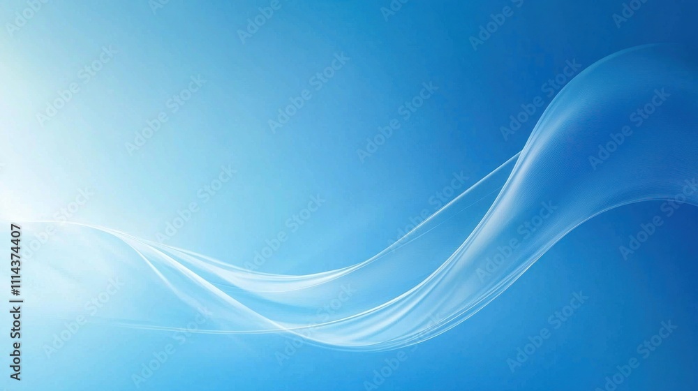 Poster a serene blue background with soft waves and no distractions, creating an empty, peaceful scene.