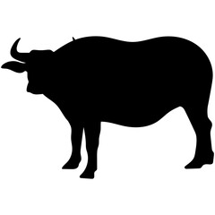 Sacrificial Animal Silhouette. Eid al-Adha Sacrificial Animal. Islamic Sacrifial Animal.