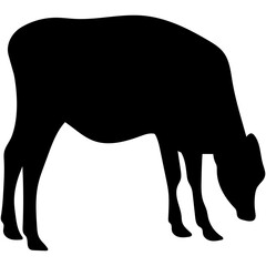 Sacrificial Animal Silhouette. Eid al-Adha Sacrificial Animal. Islamic Sacrifial Animal.