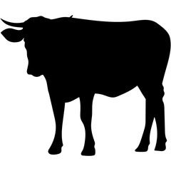 Sacrificial Animal Silhouette. Eid al-Adha Sacrificial Animal. Islamic Sacrifial Animal.