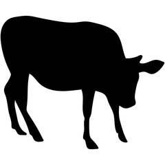 Sacrificial Animal Silhouette. Eid al-Adha Sacrificial Animal. Islamic Sacrifial Animal.