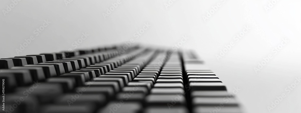 Poster minimalist black keyboard keys technology background computer input office supplies desktop image