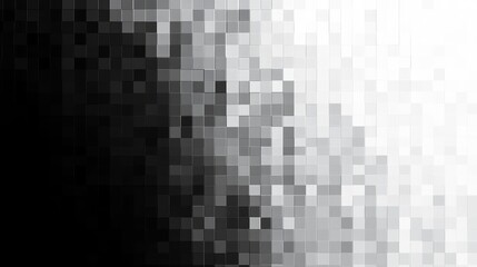 A soft grayscale pixel pattern with smooth transitions from black to white, creating a gradient effect across the design