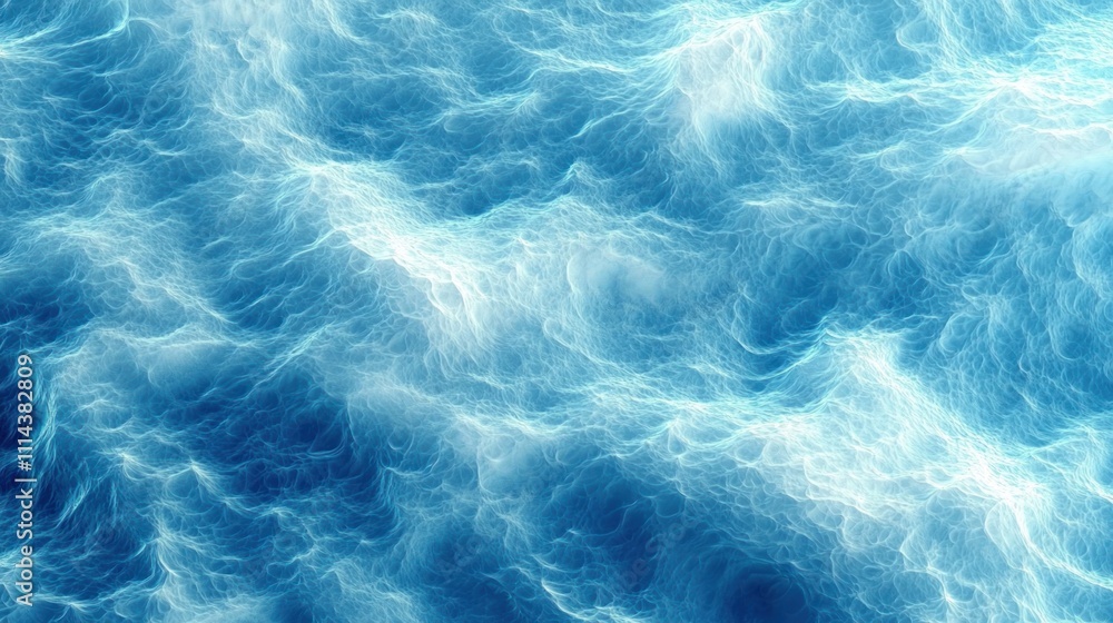Poster a bright and refreshing aqua blue background with a clean gradient and soft waves.