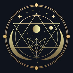 atom and moon