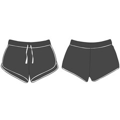 black women shorts mockup