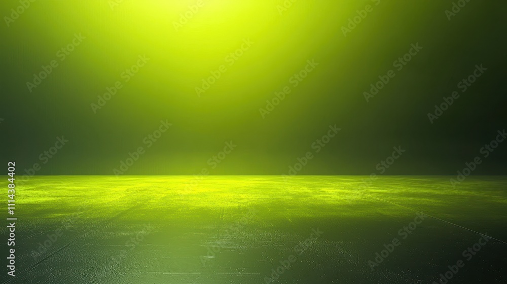 Poster futuristic abstract background with gradient light in green and dark tones for creative projects