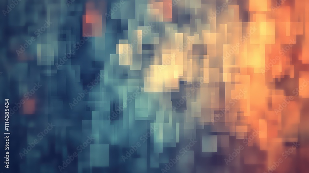 Fototapete A soft, pixelated texture overlay with subtle color transitions and blurred edges, adding an ethereal and smooth effect