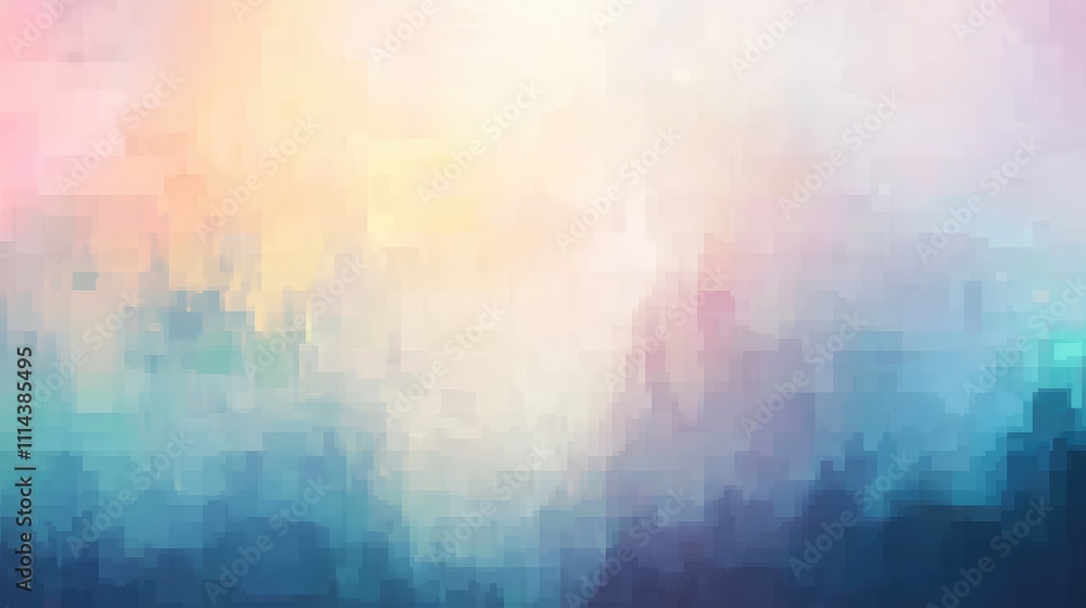 Fototapete A soft, pixelated texture overlay with subtle color transitions and blurred edges, adding an ethereal and smooth effect