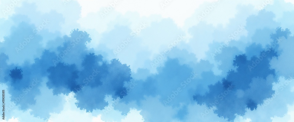 Poster abstract blue gradient with cloud-like textures and soft tones.a calm flow of blue serenity.a swirli