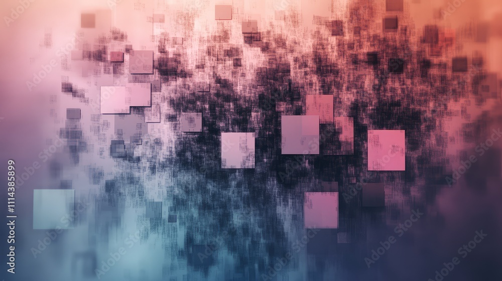 Fototapete A soft, pixelated texture overlay with subtle color transitions and blurred edges, adding an ethereal and smooth effect