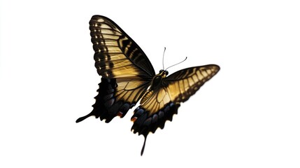 A colorful butterfly soaring through the air