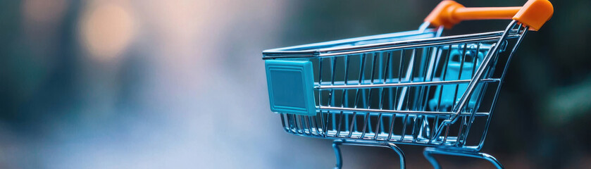 Shopping cart fading into mist, symbolizing inflation and uncertainty