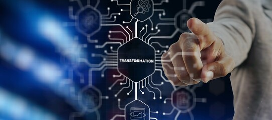 Transformation and Digitalization Technology and Business concept