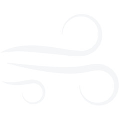 Wind blowing vector icon. Simple flat wind pictogram.