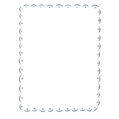 Line Art Illustration of Hand Drawn Frame. Vector Graphic.