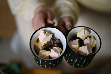 Decorating the Christmas tree and presenting gifts