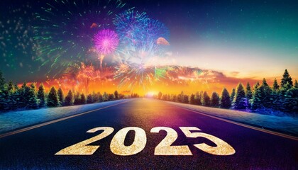 Card to celebrate happy new year 2025 