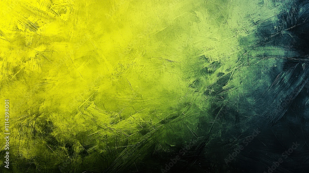 Poster futuristic abstract background with gradient texture in shades of yellow and green