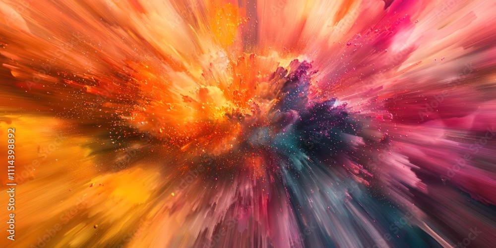 Aufkleber a dynamic, abstract background featuring bursts of color in various shapes and patterns, offering a 