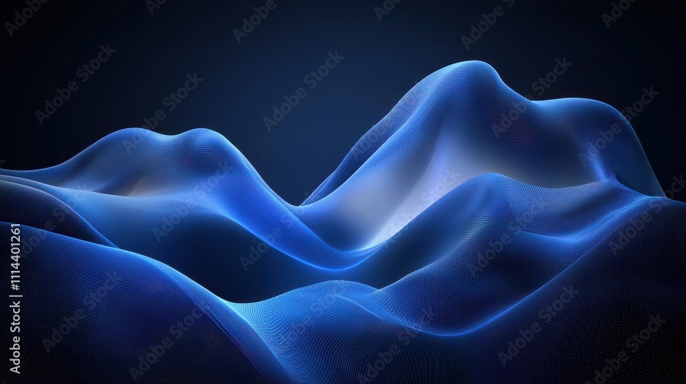 Poster futuristic abstract background with smooth gradient waves and soft light effects