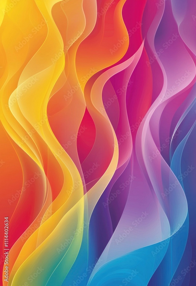 Poster a minimalist vector design with bright, colorful gradients creating a seamless and dynamic backdrop.
