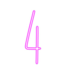 Obraz premium neon line number action png