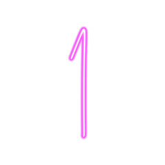 neon line number action png