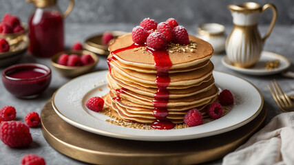 Delicious Stack of Fluffy Pancakes