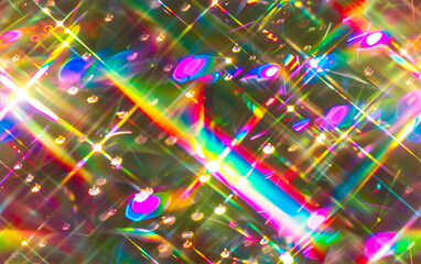 Colorful holographic crystal texture background