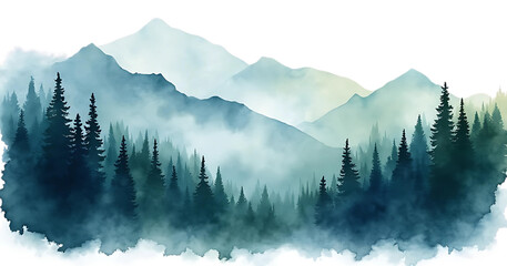 Fototapeta premium Mountain forest