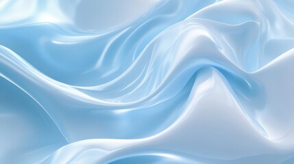 Elegant light blue abstract design with glowing nodes and fluid textures, emphasizing digital technology themes