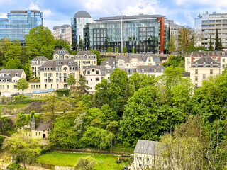Fototapeta premium Street view of downtown Luxembourg