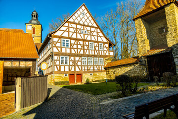 Weihnachtliche Stimmung im Kurpark der oberfränkischen Kurstadt Bad Rodach - Bayern - Deutschland