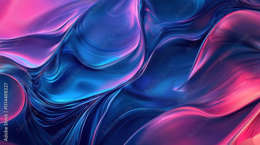 Poster futuristic abstract gradient background with smooth lines and soft waves in vivid colors